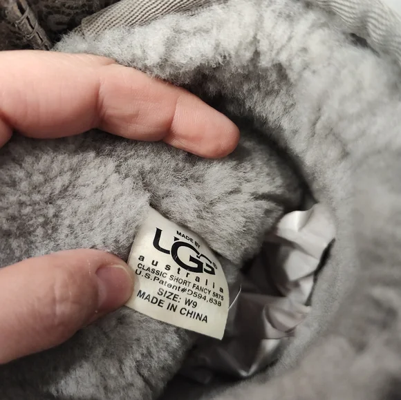 Rare Vintage Y2K UGG Australia Mid Calf Signature Monogram Suede Boots, 9 - Picture 9 of 16